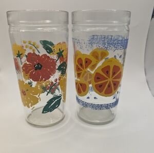 Two vintage Anchor Hocking glasses
